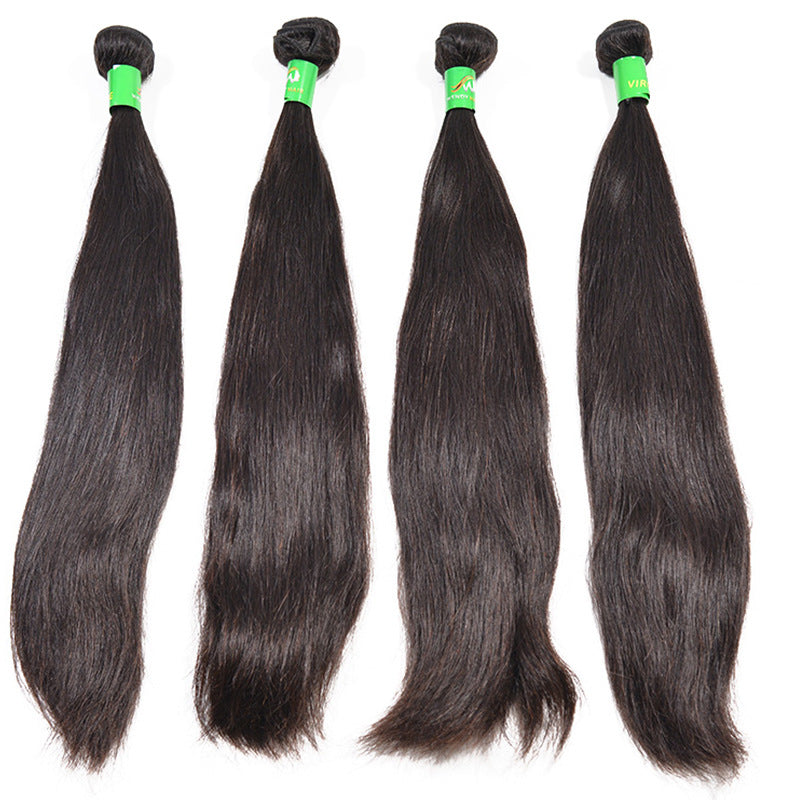 New Hot Sale Real Hair Straight Female Long Hair Real Hair Wig Manufacturers Wholesale