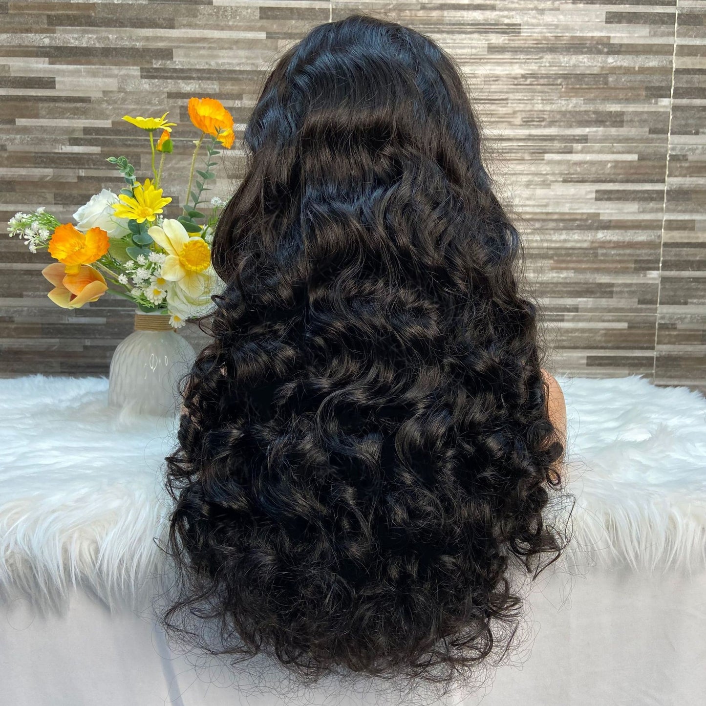 Fumi loose Lace Wigs Front Lace Wigs 300% No Glue Head Covering Real Hair