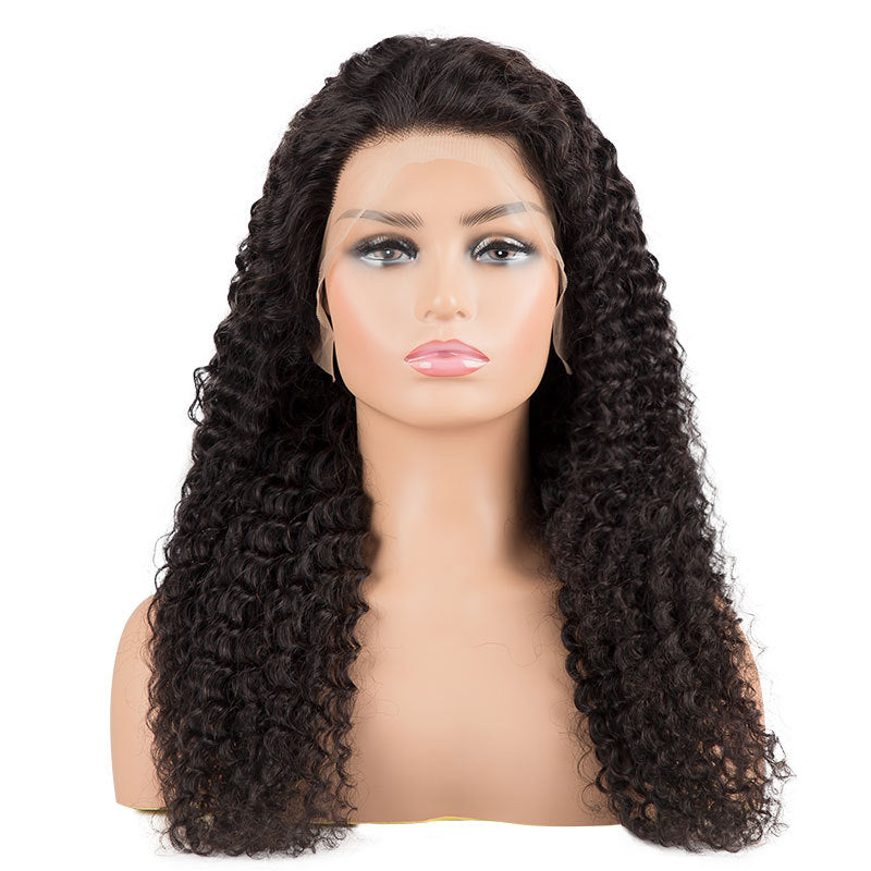 Hot Sale Curly Real Hair Small Curls 13*4 Real Hair Lace Head Cover Hair Wig
