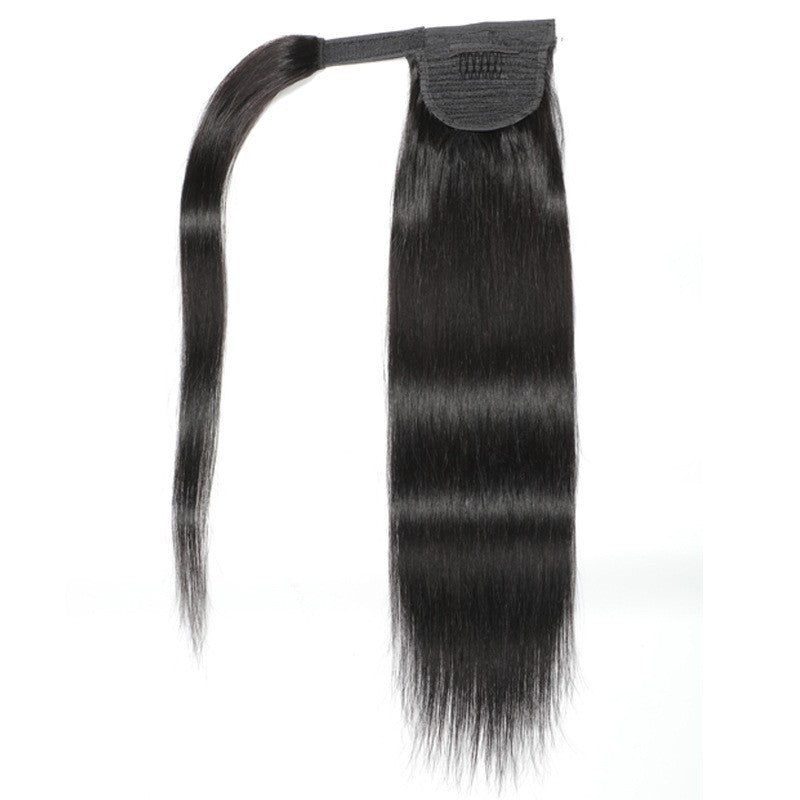 HUMAN HAIR Real Hair Wig velcro Ponytail WRAP PONYTAIL
