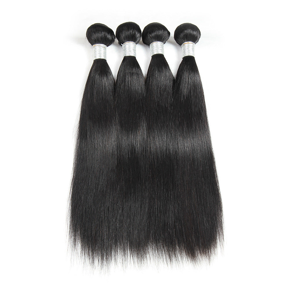 New Real Hair Curtain Hair Bundles Smooth Straight Brazilian Hair Manufacturers Wig Wholesale