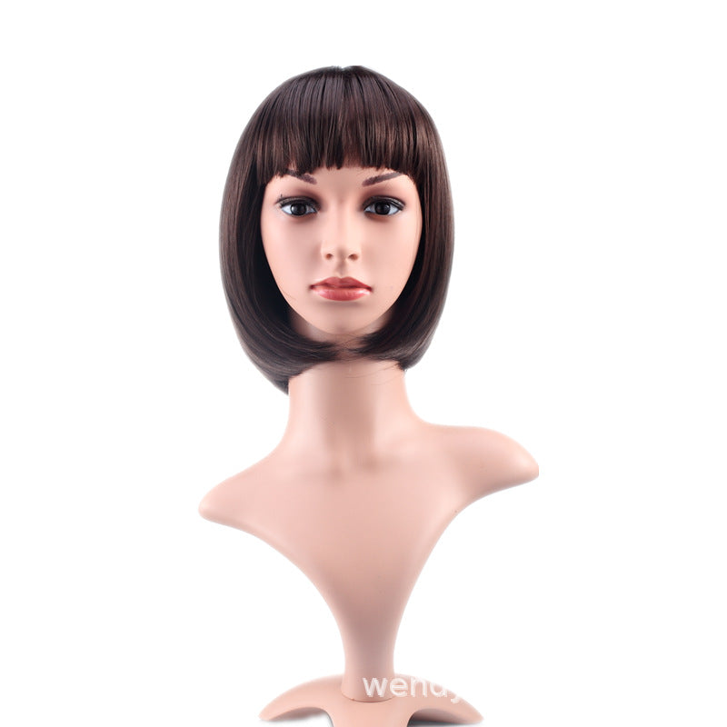 Hot New Female Straight Hair Wigs Whole Top Hair Chemical Fiber Hair bob Wig