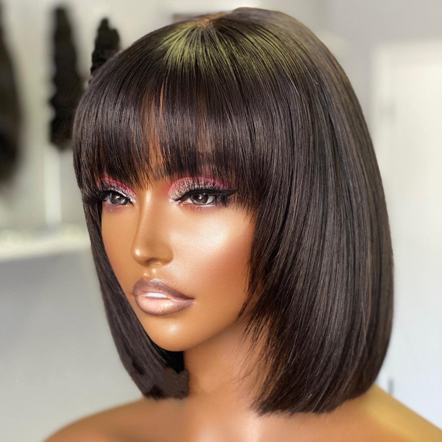 Bob Human Hair Wigs Europe and the United States Real Hair Wig Head Covering