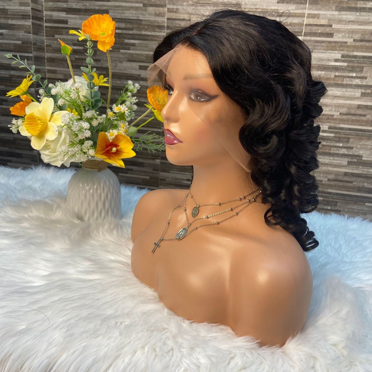 13x4Lace Loose Wave Wig 12A Front Lace Wig 100% Real Hair Natural Color
