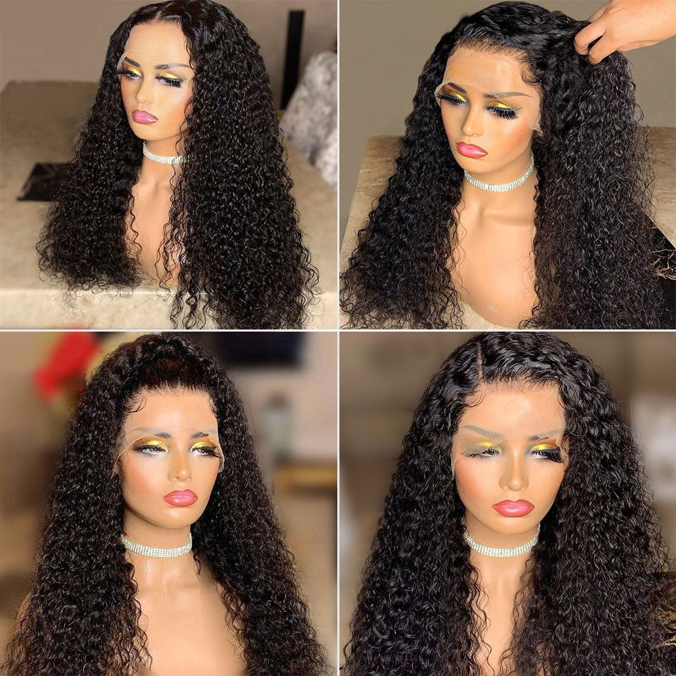 13*6 Kinky Curly Lace Front Lace Head Cover Real Wig
