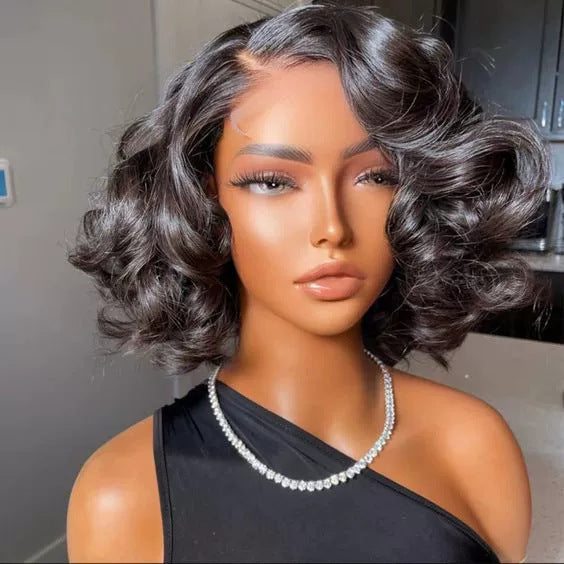 bob Human Hair Wigs Loose Wig 4*4lace Wig Real Hair Short Hair bob Head