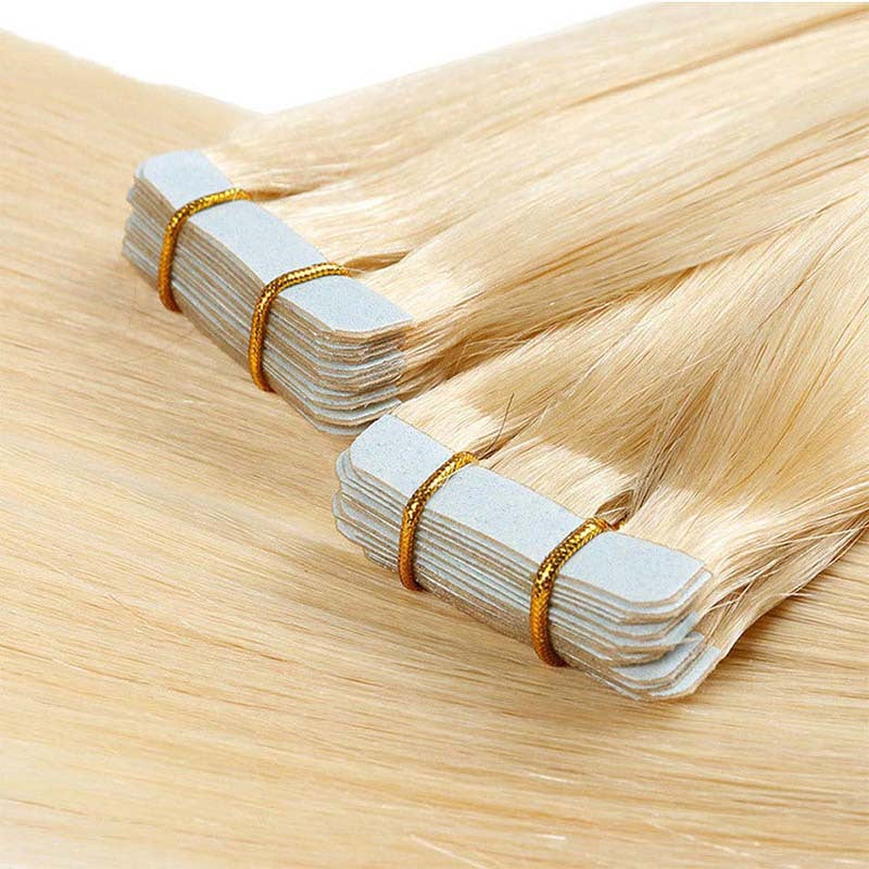 Hot Sale PU No Trace Hair Extension Piece Smooth Straight Real Hair