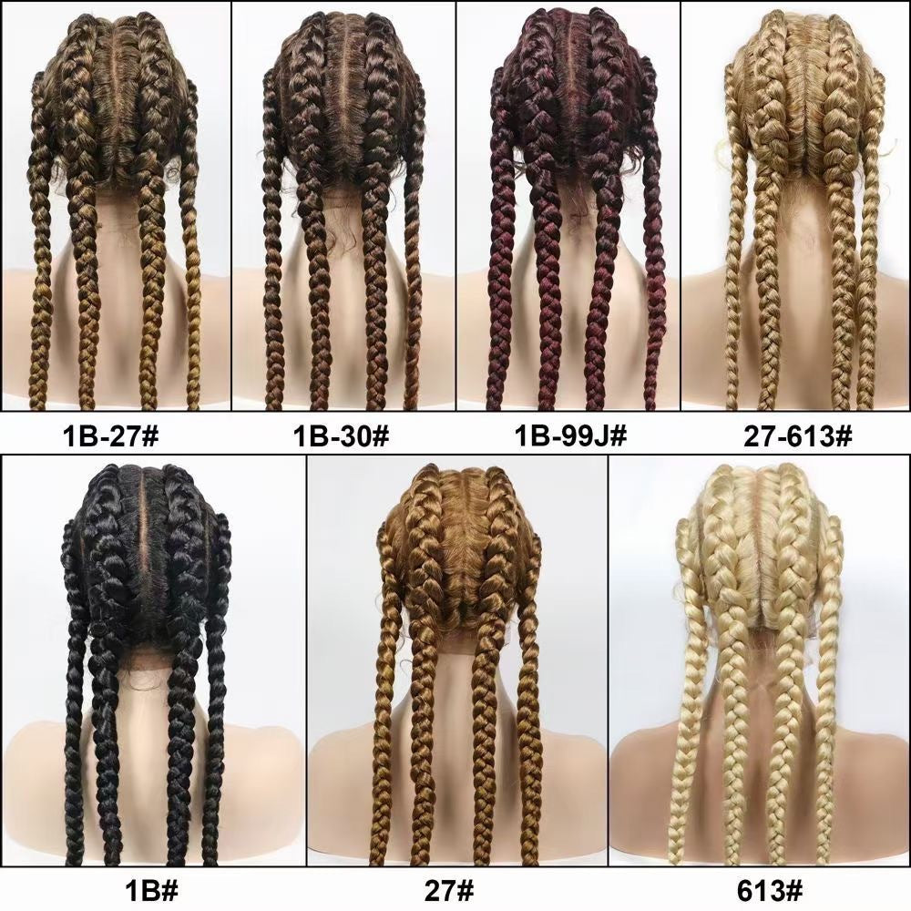 Hot Sale Front Lace Chemical Fiber Hair Four Braids Fishbone Braid Head Covering