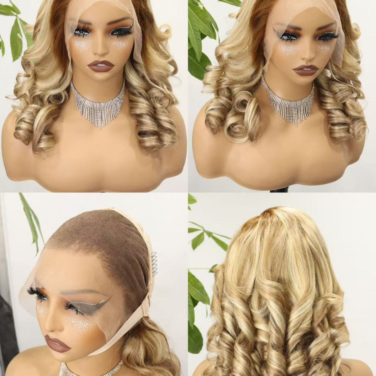 Real Hair Head Cover 300%13*4 Frontal Wig 100%human Hair