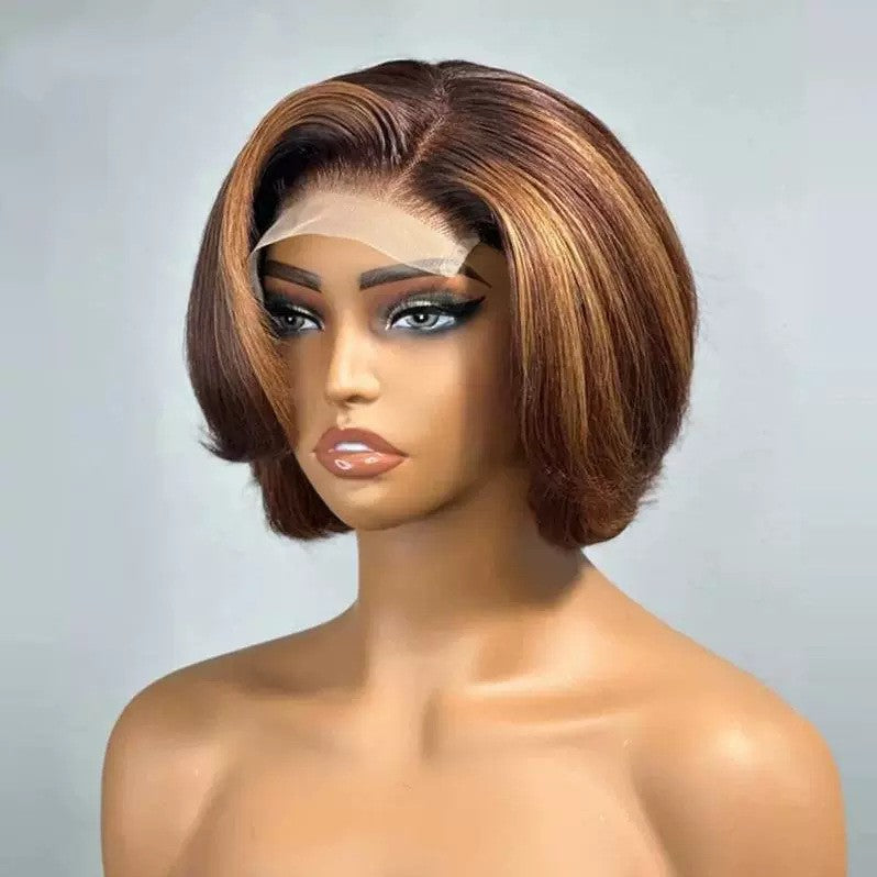 Lace Pixie Cut Wig 100% Human Hair Wig 13x4 Short Hair Head Covering