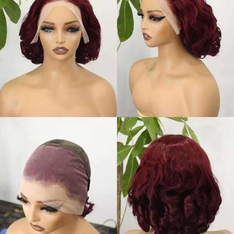 Wigs 13*4 Lace Loose bob Wig 100%human Hair Real Hair Hair