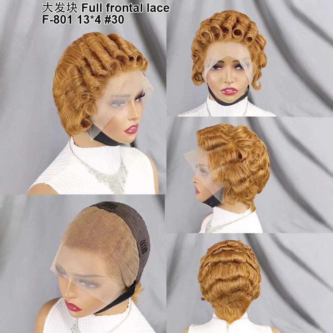 Hair Wig 13x4 Frontal Pixie Wig Real Human Hair