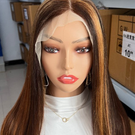 13*4 Straight Lace Frontal Wigs Highlight Real Hair