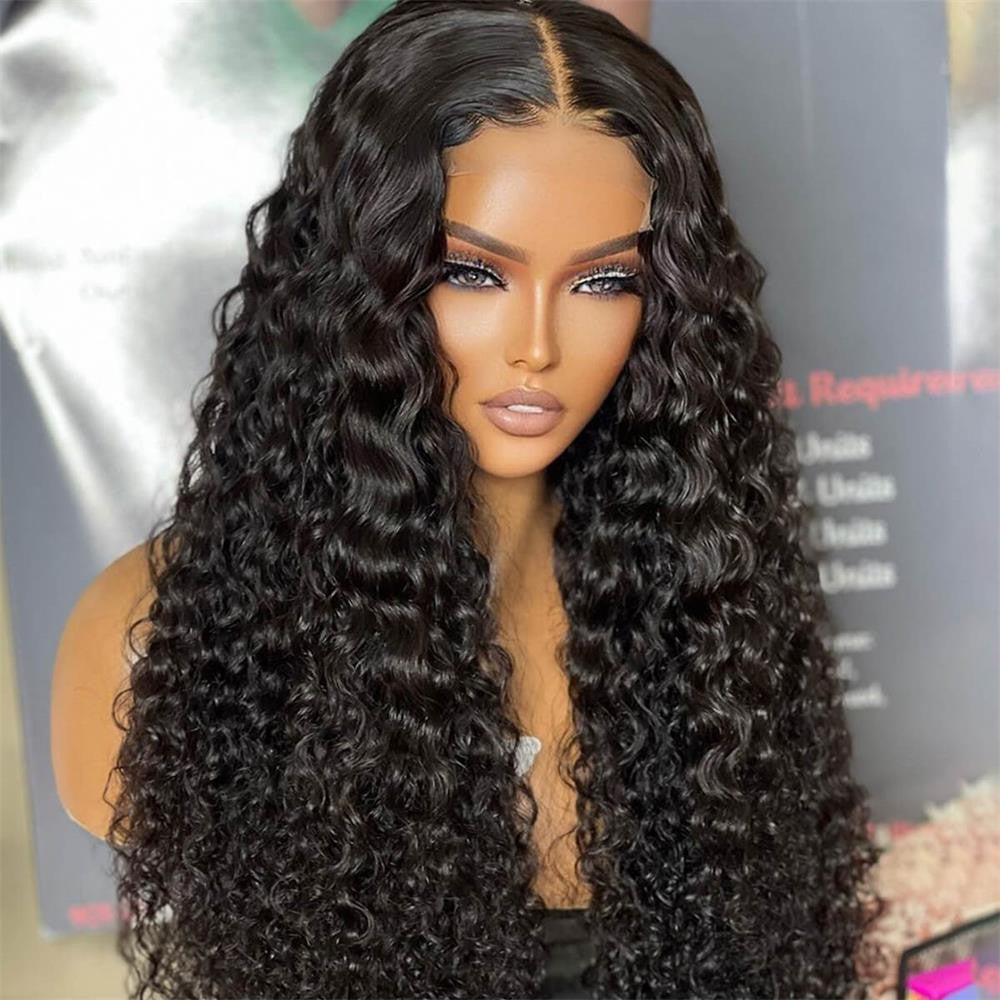 Hot Sale 4 X 4 Wigs Deep Curly Human Hair Lace Head Cover Wigs