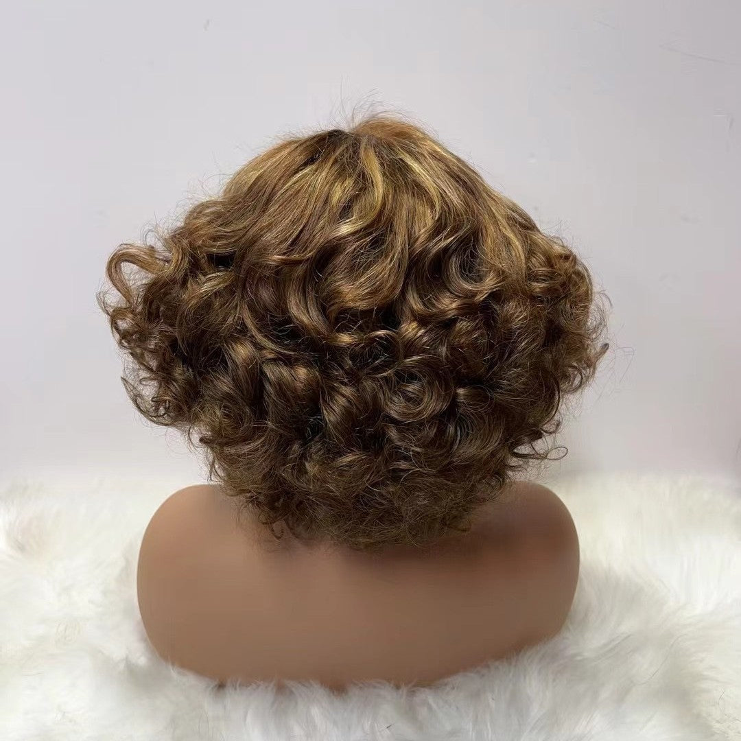 4x4 Lace Double Drawn Bouncy Wig 100% Human Hair