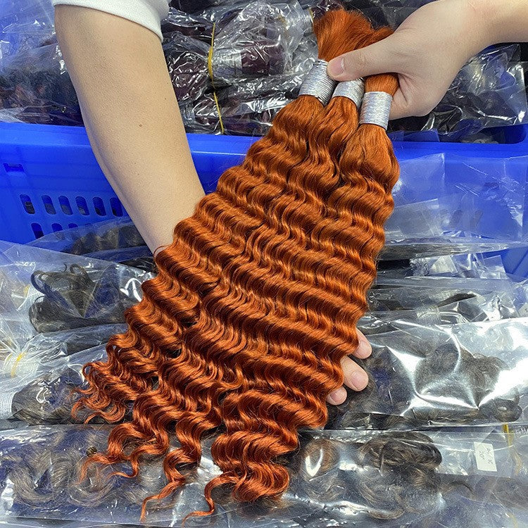 Real human hair natural deep wave human hair wig with real human hair strands