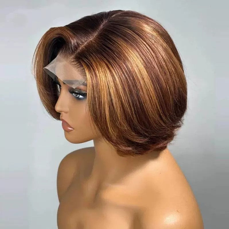 Lace Pixie Cut Wig 100% Human Hair Wig 13x4 Short Hair Head Covering
