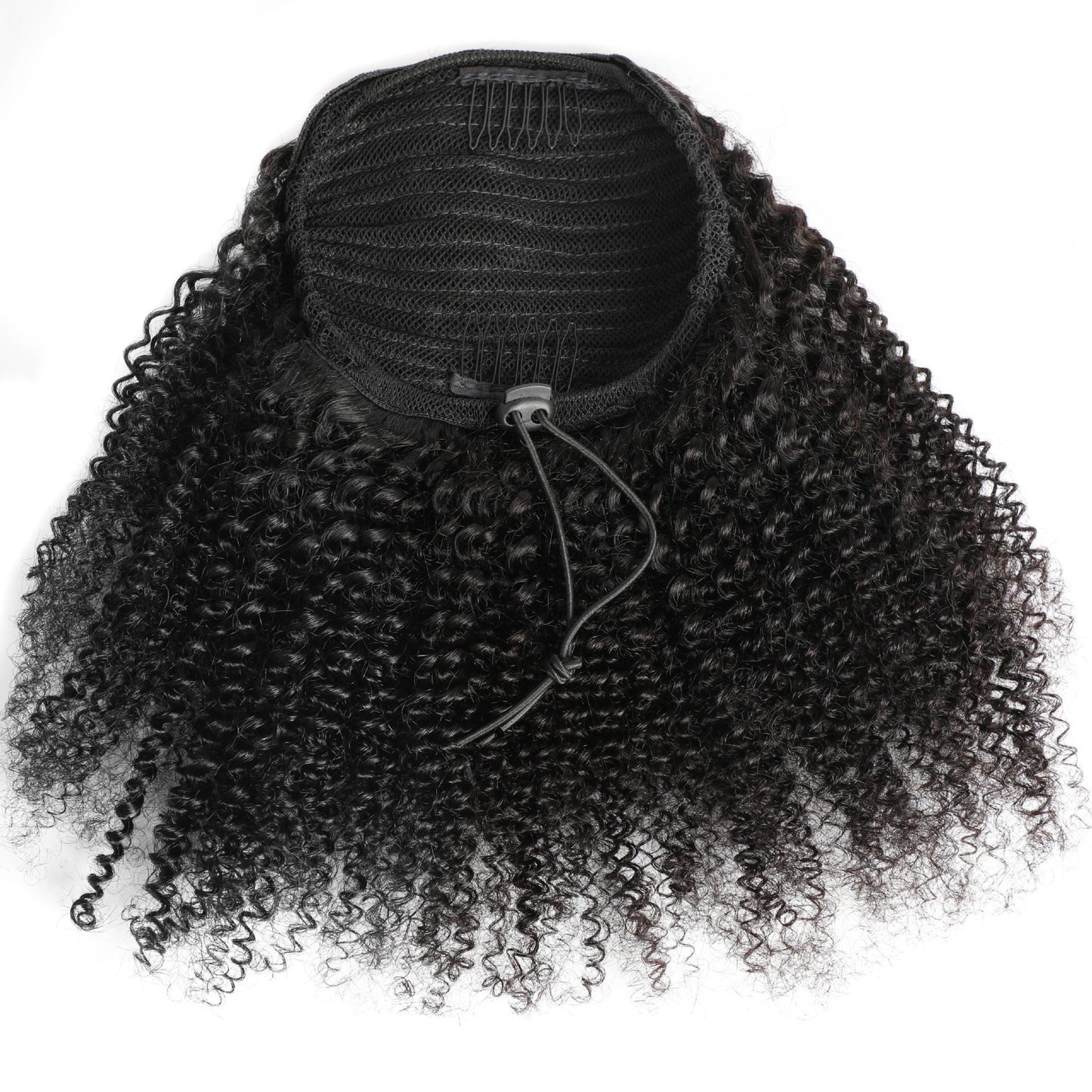 Drawstring Ponytail Afro Kinky Curly Ponytail Human Hair Real Hair