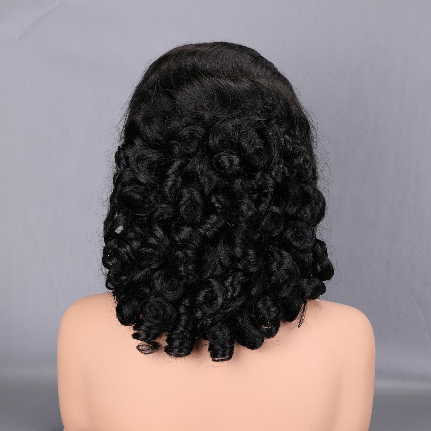 Hot Model Wig 13*4 Front Lace Mixed Human Hair Head Covering Spring Curly