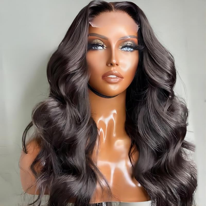 Body Wave Human Hair Full Frontal Wigs 4x4 100% Real Hair Lace Head Covers