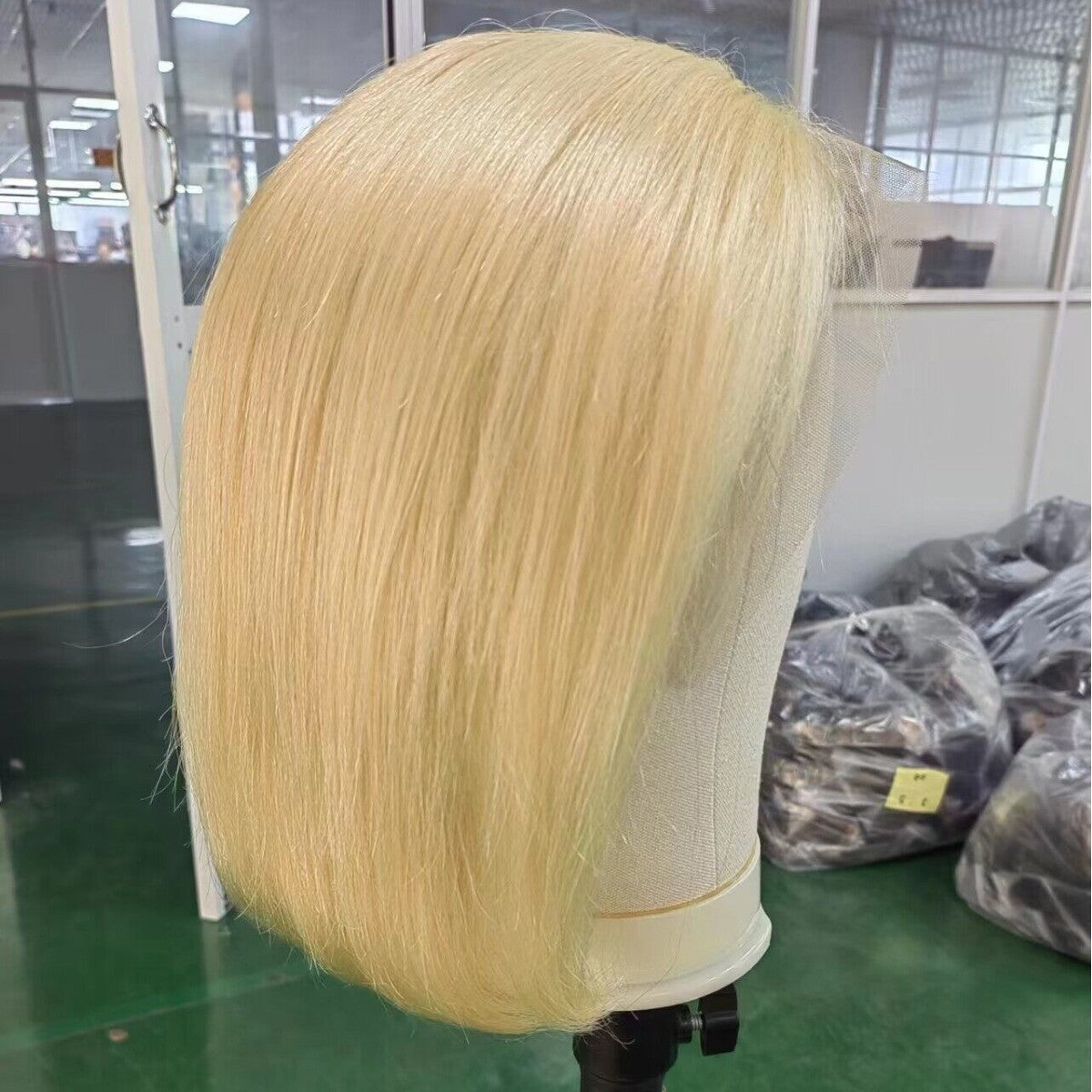 Real Hair Raw 13*4 Lace Frontal Wigs Human Hair Bob Wig Head Covering