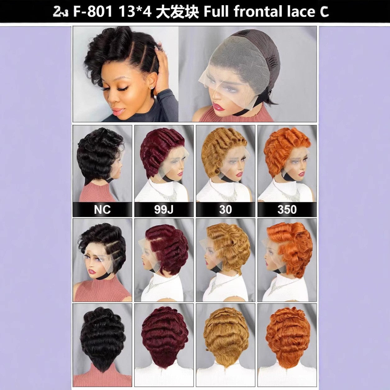 Hair Wig 13x4 Frontal Pixie Wig Real Human Hair