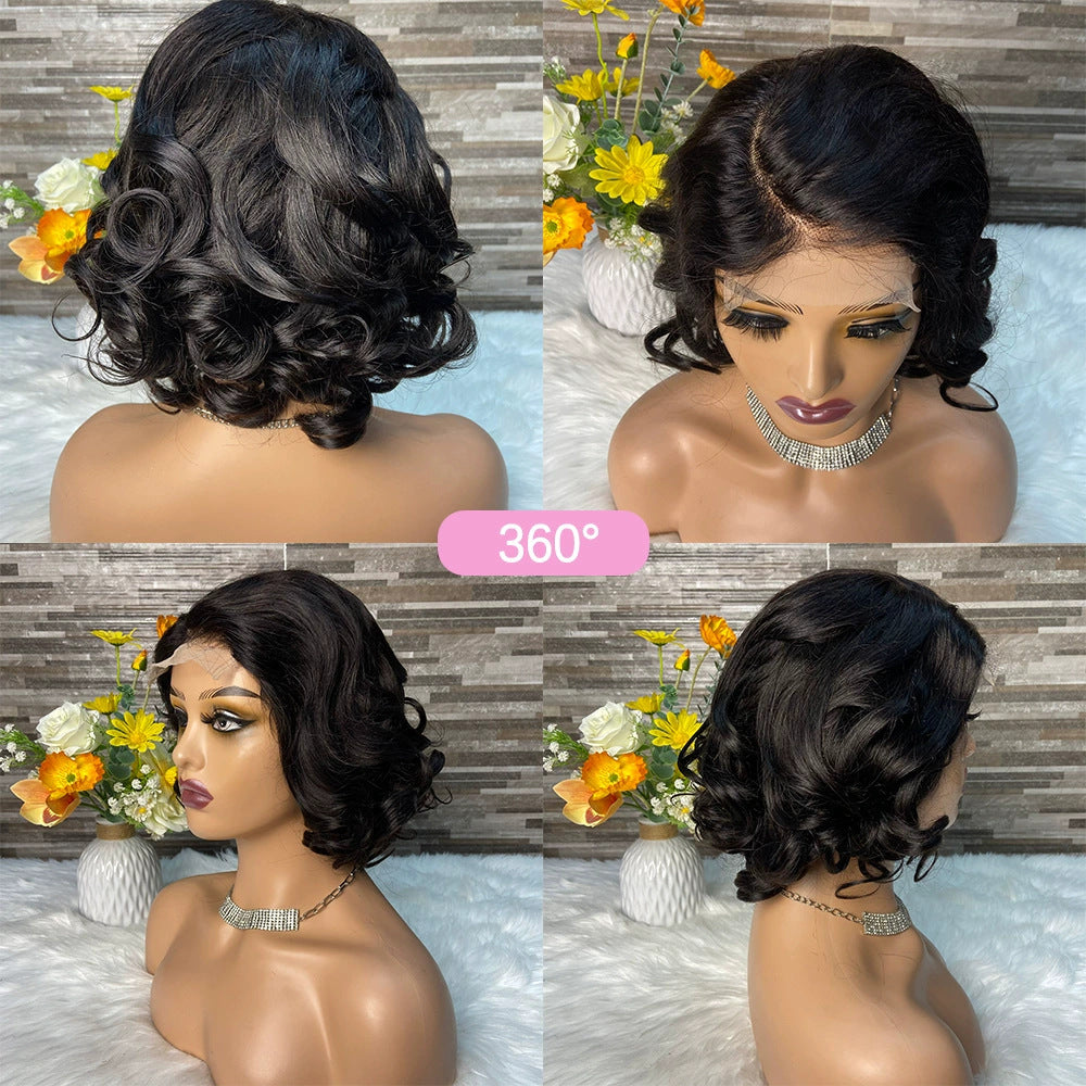 bob Human Hair Wigs Loose Wig 4*4lace Wig Real Hair Short Hair bob Head