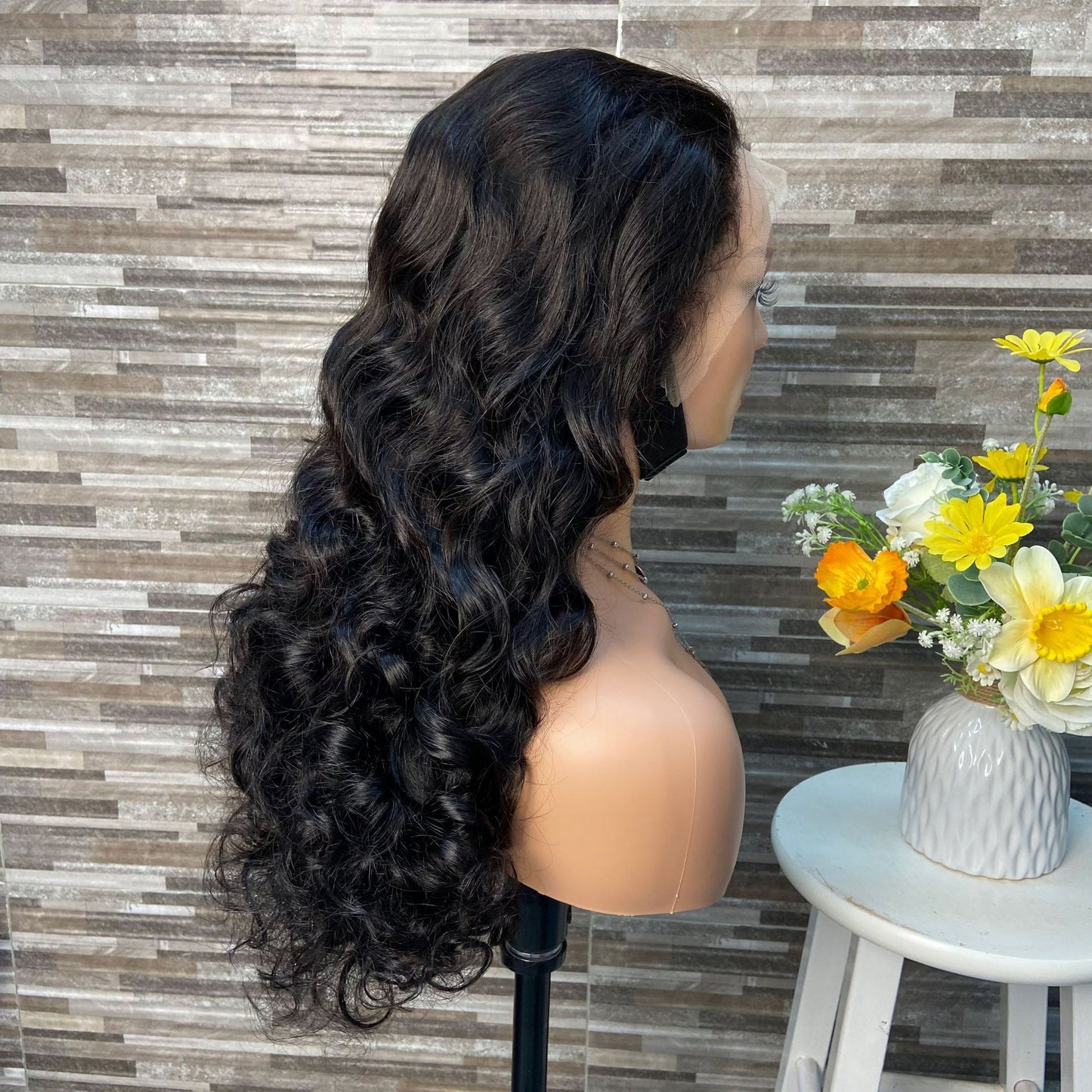 Fumi loose Lace Wigs Front Lace Wigs 300% No Glue Head Covering Real Hair