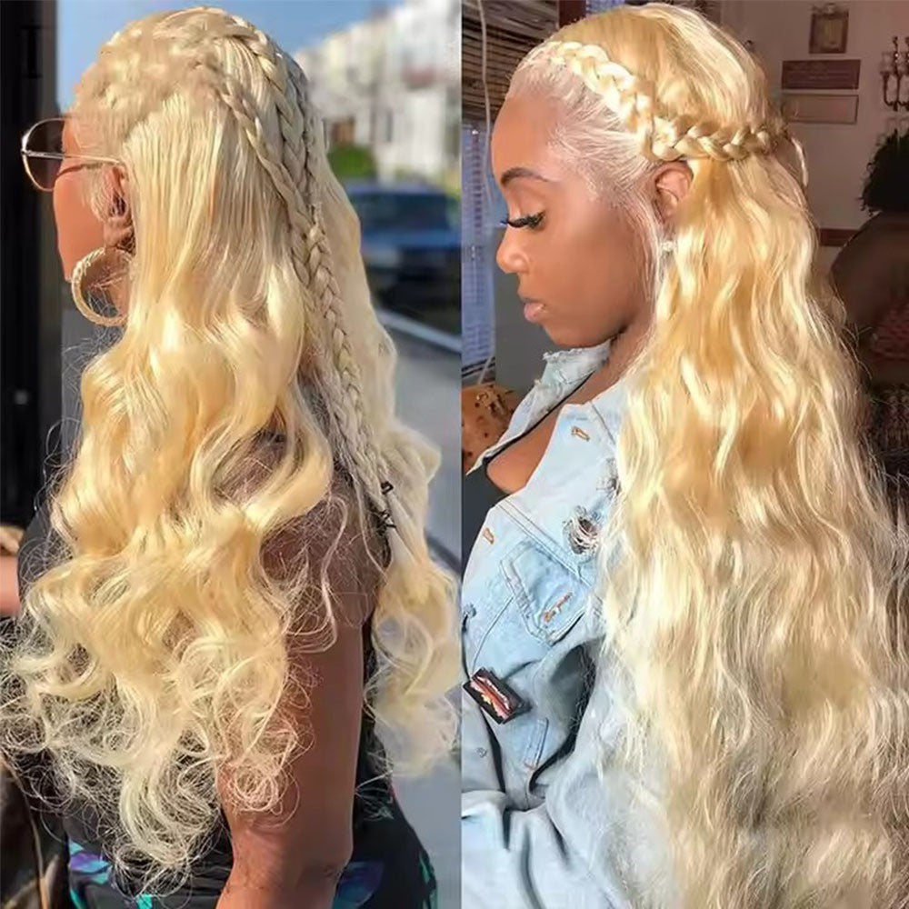 Raw Hair Body Wave 613# 13x4 Frontal Wig Human Hair