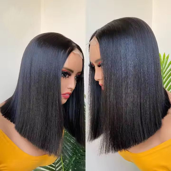 Lace Real Hair Double Drawn Bob Wig Lace Wig Bob Wig