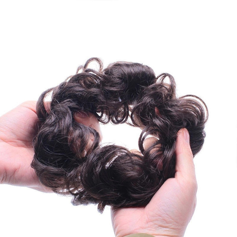 Hair Ringlets Female Pill Head Coiffure Realistic Curly Hair Fake Ponytail Wig
