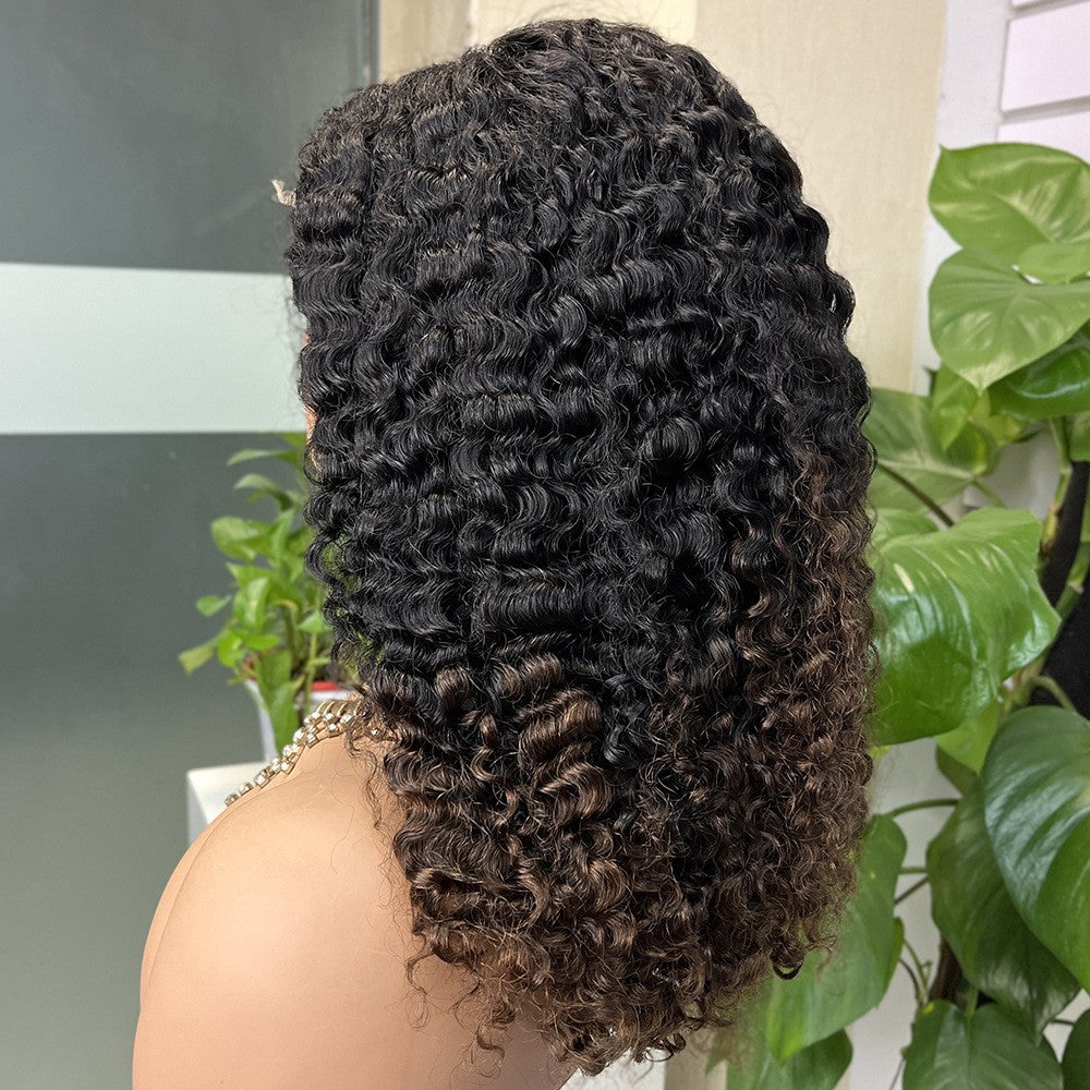 Front Lace Lace Small Curly Wig Head 5*5 Burmese Curly Curly Wig