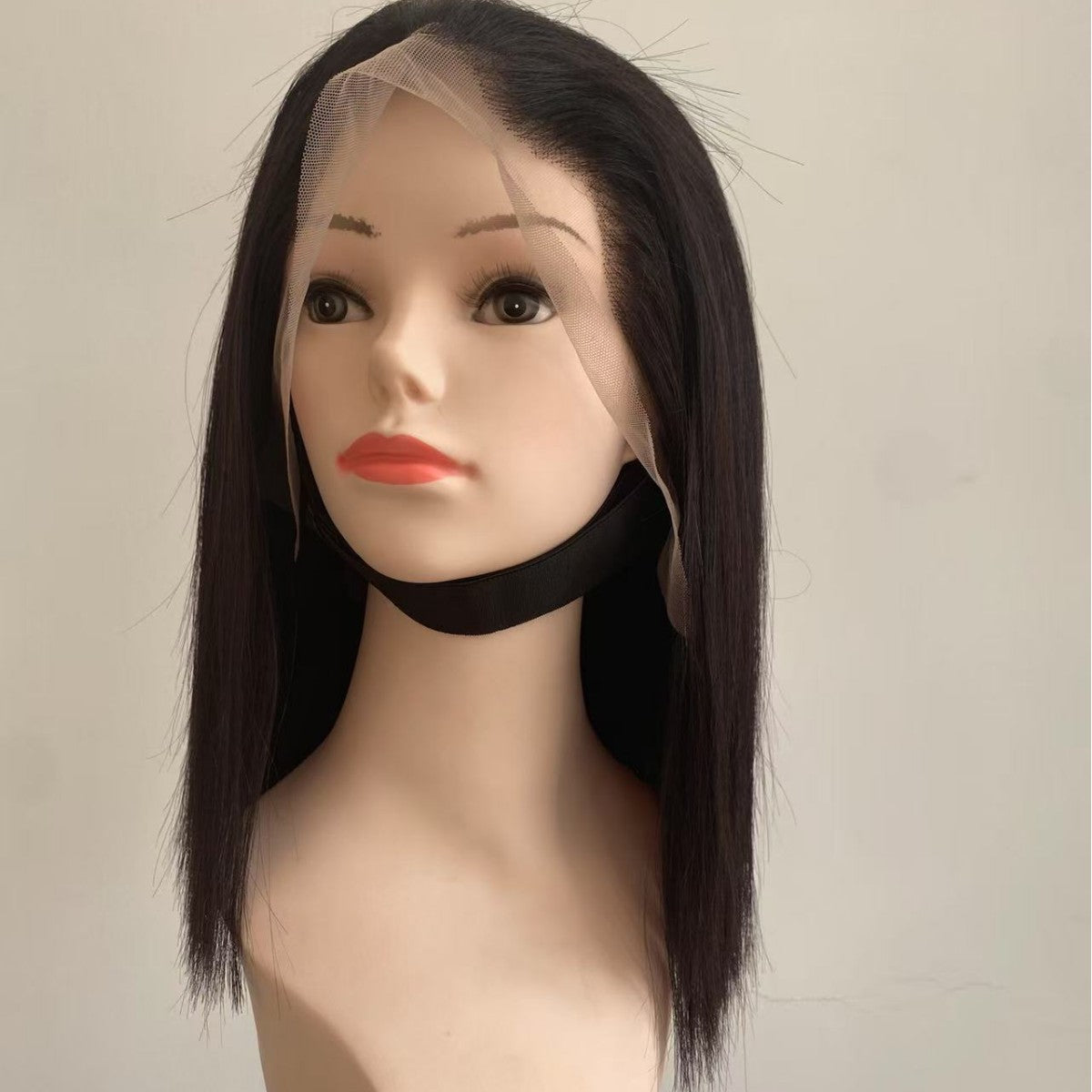 Wigs Real Hair Short Straight Head Front Lace Human Hair Wigs Bone Straight