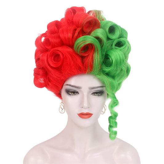 Peluca de cosplay, peluca de alambre de alta temperatura para Halloween, peluca de fiesta de baile, festival, estación independiente británica universal