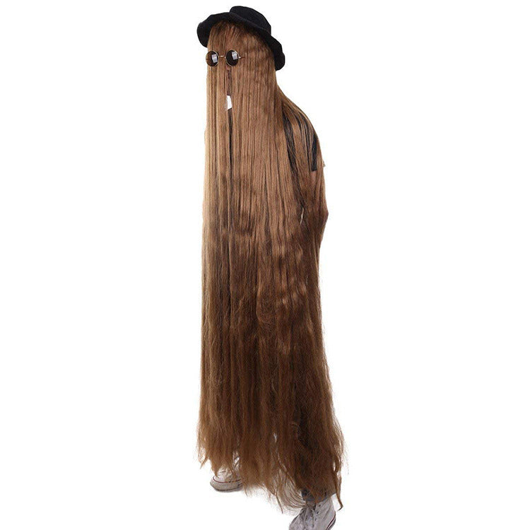 1 Meter Long Special Exaggerated European and American Cos Chemical Fiber Wig Custom Factory Cousin ITT Addams Family