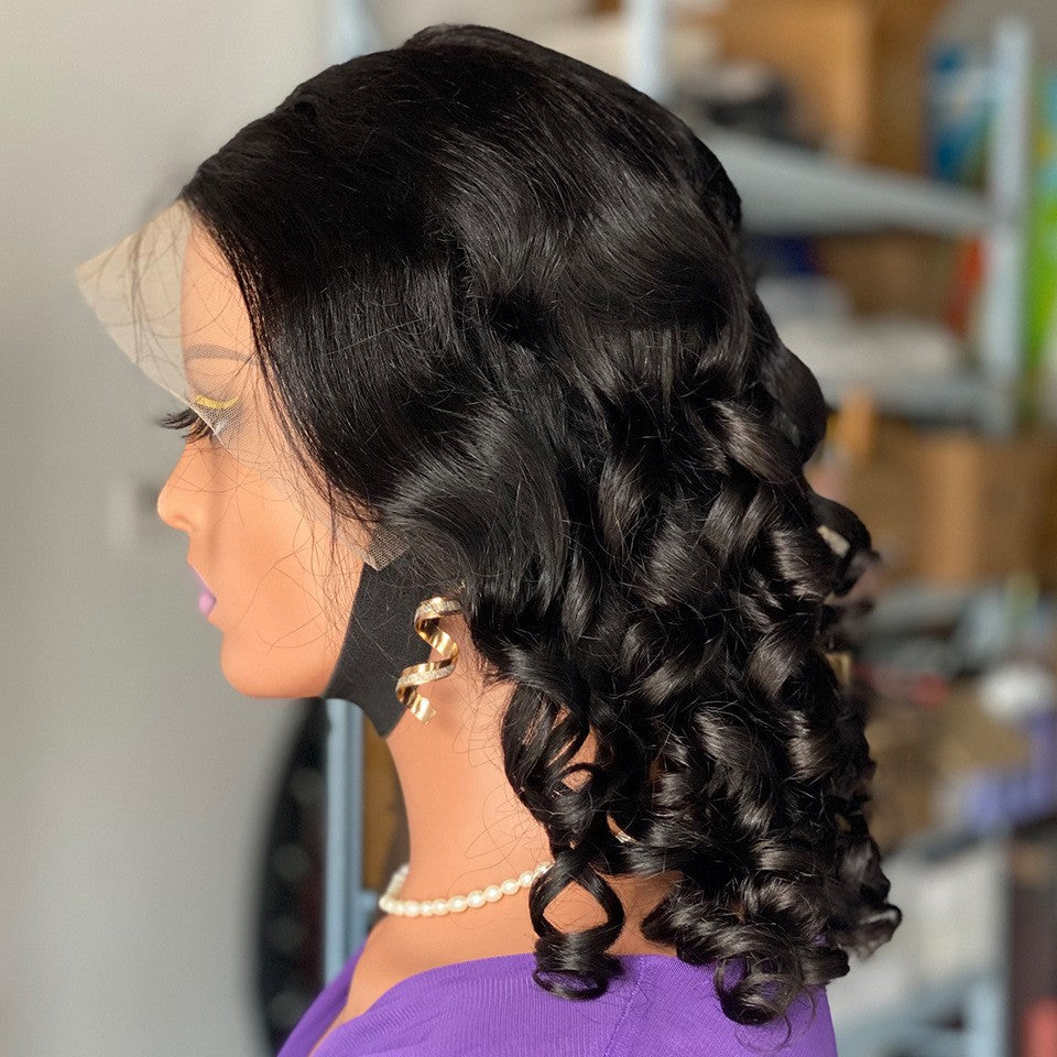 Bouncy Curl Human Hair Wigs Real Human Hair