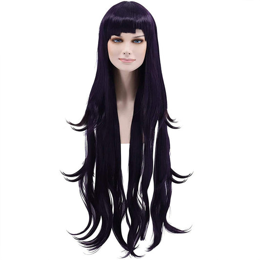 Danganronpa 2: Goodbye Despair Academy Mikan Tsumugi Purple Irregular Super Long Curly Wig