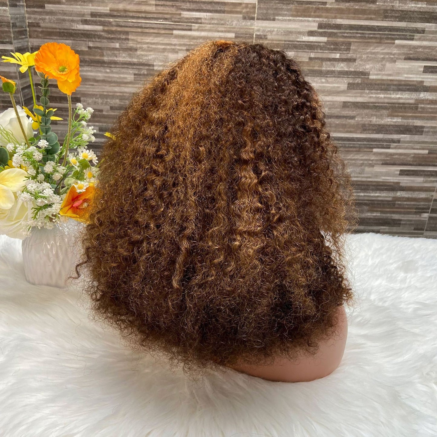 Human Hair Pixie Curly Wigs 250% Real Hair Head Set 13x4 Front Lace Wig