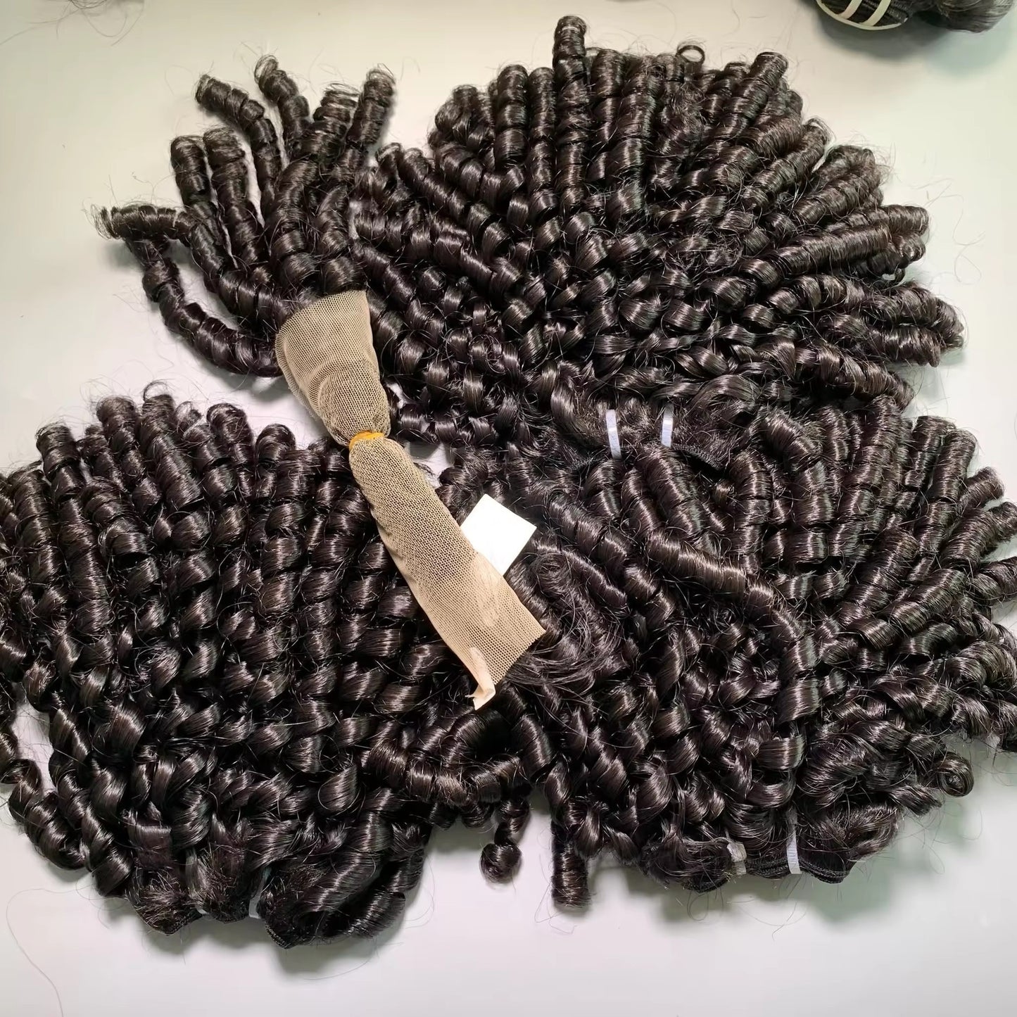 Super Double Drawn Noodle Curl Hot Models Real Human Hair Wig