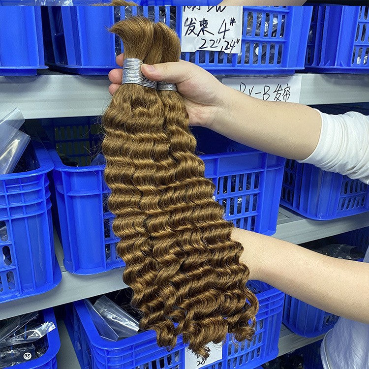 Real human hair natural deep wave human hair wig with real human hair strands