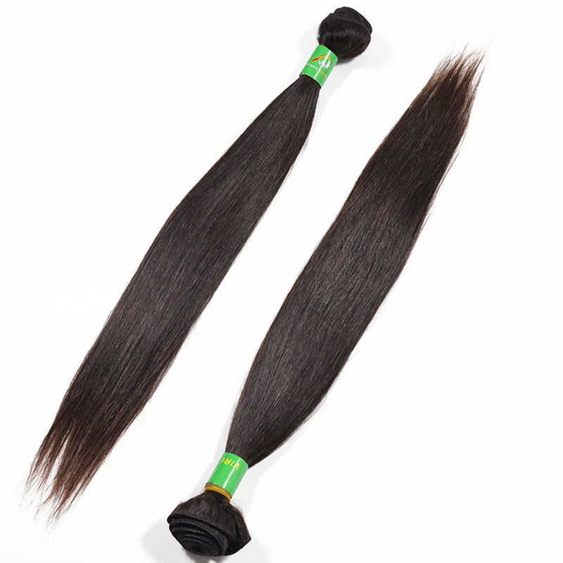New Hot Sale Real Hair Straight Female Long Hair Real Hair Wig Manufacturers Wholesale