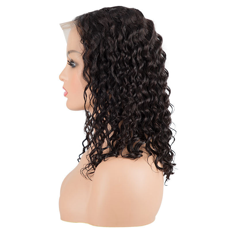 Hot Sale Human Hair 13*4 Hand-woven Lace Hair Head Covering Real Hairhair Curly Hair Manufacturer Wigs Wholesale