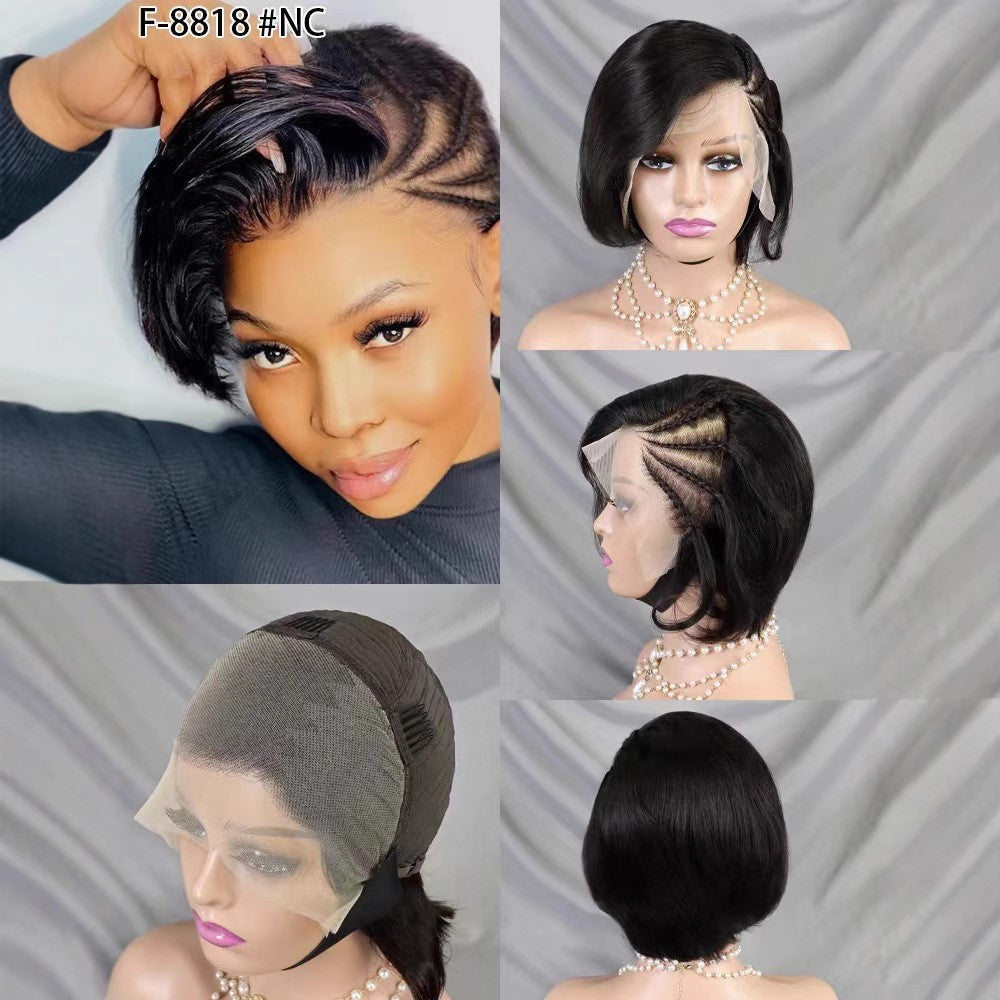 F-8818 13x4bob wig with hair line 100% human hair