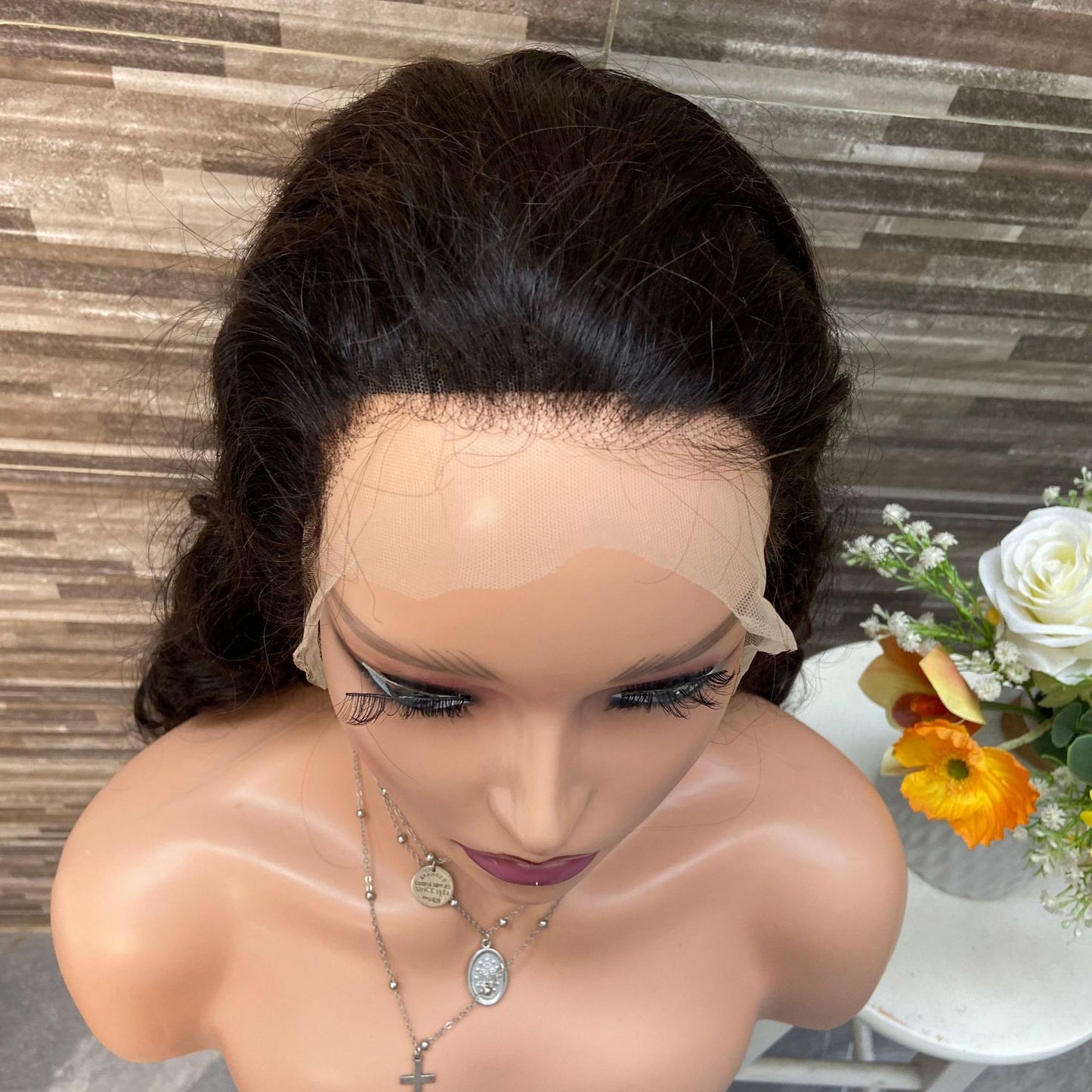 Fumi loose Lace Wigs Front Lace Wigs 300% No Glue Head Covering Real Hair