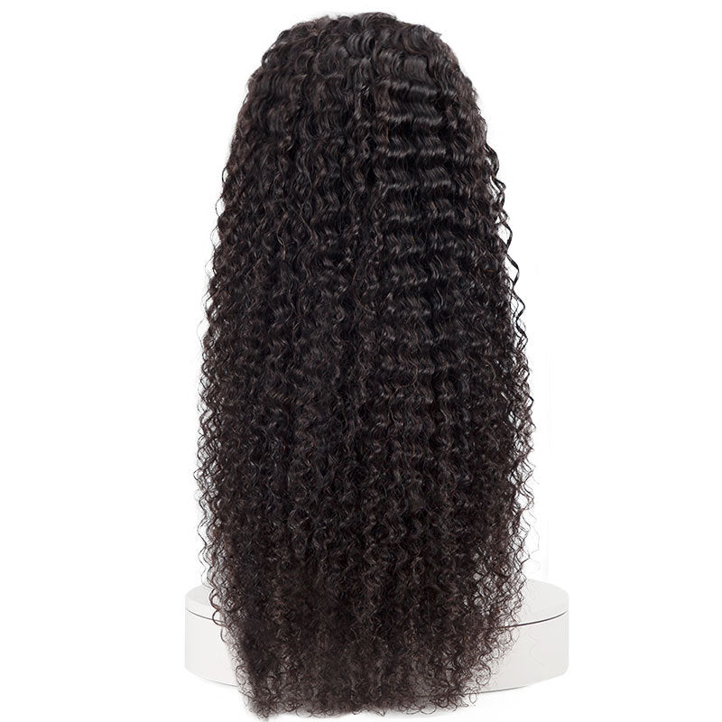 Hot Sale Curly Real Hair Small Curls 13*4 Real Hair Lace Head Cover Hair Wig