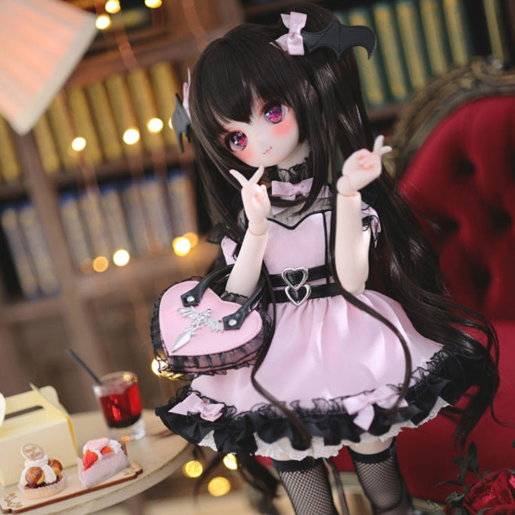 BJD Wig Factory Double Ponytail 3 Points BJD Doll Headgear Milk Soft Silk 3 Points 4 Points 6 Points High Temperature Silk Wig