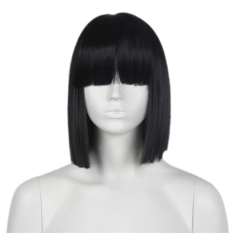 Hard Shell Wig for Clothing Female Model Half Factory Wholesale Black Short Straight Hair bob Wig with Hard Shell