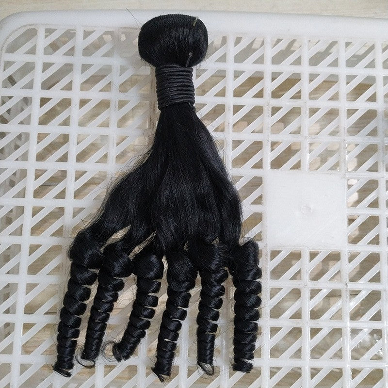 Real Hair Bundles Bouncy Curls Braided Hair Funmi Closure