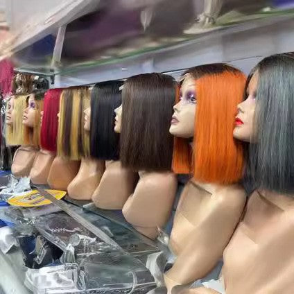 Bone Straight 2x6 Lace bob Wig Human Hair Double Drawn
