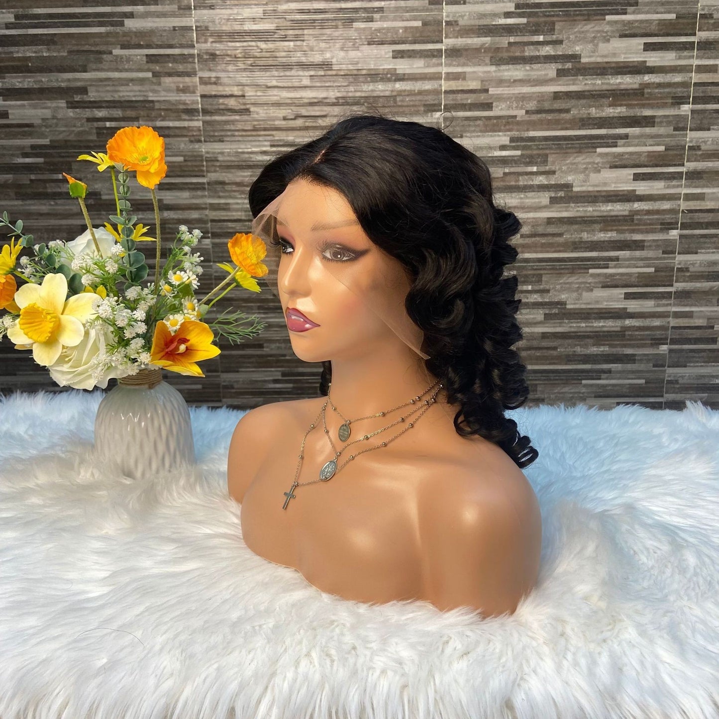 13x4Lace Loose Wave Wig 12A Front Lace Wig 100% Real Hair Natural Color